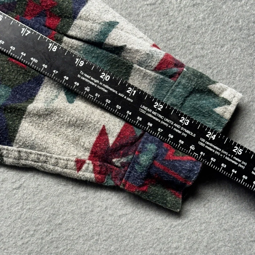 Cabelas Vintage Aztec Flannel Shirt Mens 2XL Tall Southwestern Made in USA 8235 - Picture 7 of 9